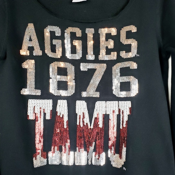 A&M Aggies TAMU 1876 Sequin Embellished Sw… - Picture 5 of 7